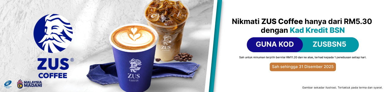 BSN Voucher RM5 Zus Coffee