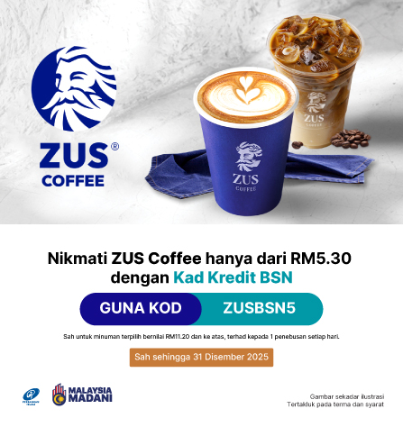 BSN Voucher RM5 Zus Coffee