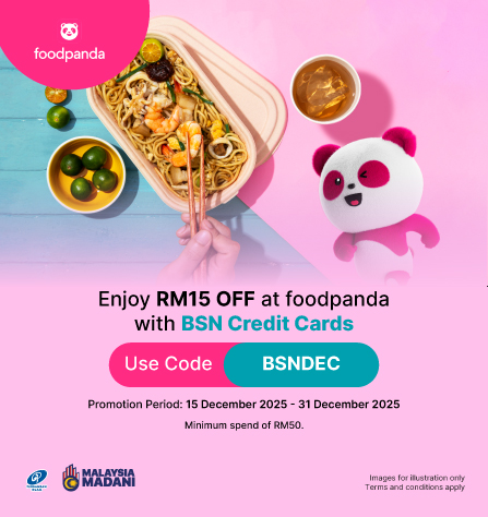 Enjoy 50% OFF at foodpanda with BSN Credit Cards